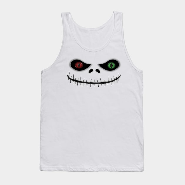 Funny Pumpkin Scary Evil Face Smile Tank Top by ZeroOne